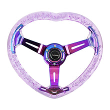 Load image into Gallery viewer, High Quality Universal 350MM Multi-color Option  Heart-shaped Transparent Modification Sport14 Inch Acrylic Car Steering Wheel
