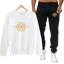 Load image into Gallery viewer, Men's Round Neck Sweatshirt + Sweatpants Luxury Print
