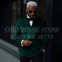 Load image into Gallery viewer, Luxury Men's Suits Velvet Double Breasted Shawl Lapel Slim Fit 2 Piece
