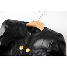 Load image into Gallery viewer, Motor Bike Style Women's Short  Open PU Leather Jacket
