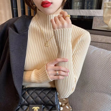 Load image into Gallery viewer, Winter Women Ruffles Mock Neck Sweater Thicken Warm
