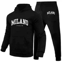 Load image into Gallery viewer, Men's Sports Hoodie Set Luxury Milan Print Sweatshirt Sweatpants
