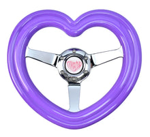 Load image into Gallery viewer, High Quality Universal 350MM Multi-color Option  Heart-shaped Transparent Modification Sport14 Inch Acrylic Car Steering Wheel
