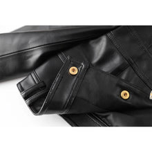 Load image into Gallery viewer, Motor Bike Style Women's Short  Open PU Leather Jacket
