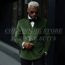 Load image into Gallery viewer, Luxury Men's Suits Velvet Double Breasted Shawl Lapel Slim Fit 2 Piece
