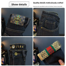 Load image into Gallery viewer, Plush Thick Jeans for Men, Slim Fit, Small Feet, High end Trend, Light Luxury, Fashion, Elastic Warm Pants
