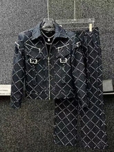 Load image into Gallery viewer, 2 Piece Men's Printed Denim Jackets Sets
