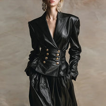 Load image into Gallery viewer, Urban Elegant Faux Leather Jacket for Women
