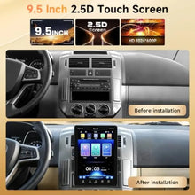 Load image into Gallery viewer, Car stereo for automotive use, ABS plastic, black, 9.5-inch touchscreen with CarPlay, Android Auto, Bluetooth, voice control

