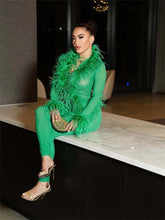 Load image into Gallery viewer, 2 Piece Set Feather Patchwork
