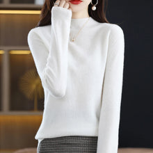 Load image into Gallery viewer, 100% Pure Wool Half-neck Pullover Cashmere Sweater
