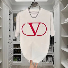 Load image into Gallery viewer, Men's Luxury  Cotton Print Oversized Short Sleeve Neutral Casual T Shirt
