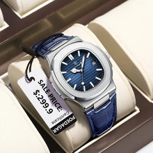 Load image into Gallery viewer, POEDAGAR Top Luxury Square Man Watch Date Waterproof Luminous Men Wristwatch High Quality Leather Men&#39;s Quartz Watch
