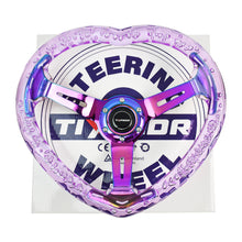 Load image into Gallery viewer, High Quality Universal 350MM Multi-color Option  Heart-shaped Transparent Modification Sport14 Inch Acrylic Car Steering Wheel

