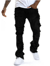 Load image into Gallery viewer, Men's Casual Jeans, Retro, Ripped Hole, Slightly
