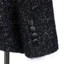 Load image into Gallery viewer, Elegant Luxury Black Shining Tuxedo Double Breasted Suits for Men Jacket Trousers 2 Pieces
