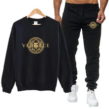 Load image into Gallery viewer, Men's Round Neck Sweatshirt + Sweatpants Luxury Print
