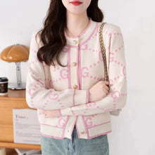 Load image into Gallery viewer, Women's Luxury Pink Knitted Cardigan
