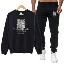 Load image into Gallery viewer, Men's Round Neck Sweatshirt + Sweatpants Luxury Print
