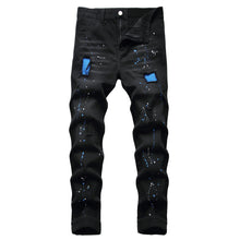 Load image into Gallery viewer, Men's  Casual Light Gray Elastic Cotton Jeans
