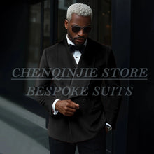 Load image into Gallery viewer, Luxury Men's Suits Velvet Double Breasted Shawl Lapel Slim Fit 2 Piece
