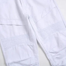 Load image into Gallery viewer, Men's Slim Jeans White Motorcycle Trendy Casual Patchwork Denim Jeans (without belt)
