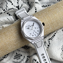 Load image into Gallery viewer, Men's Quartz  Octagonal Digital Dial Watch Waterproof Silicone Strap
