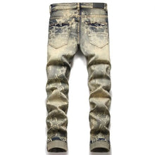 Load image into Gallery viewer, Men's Retro Distressed Jeans Patch Slim Fit Leggings
