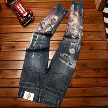 Load image into Gallery viewer, Printed Fashion Men's Jeans Skinny Jeans
