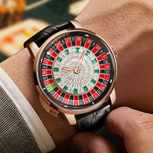 Load image into Gallery viewer, J CO Style Mechanical Watches Men Push Button Turn Russian Roulette Game Sapphire Mirror Diamond Dial Men&#39;s Watch
