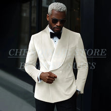 Load image into Gallery viewer, Luxury Men's Suits Velvet Double Breasted Shawl Lapel Slim Fit 2 Piece
