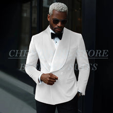 Load image into Gallery viewer, Luxury Men's Suits Velvet Double Breasted Shawl Lapel Slim Fit 2 Piece

