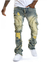 Load image into Gallery viewer, Men's Casual Jeans, Retro, Ripped Hole, Slightly
