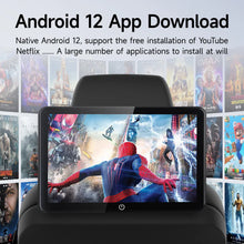 Load image into Gallery viewer, 13" Android 12 Car Headrest Monitor Display IPS Tablet Touch Screen 2K HD For Car Rear Seat Video Music TV Player HDMI Input
