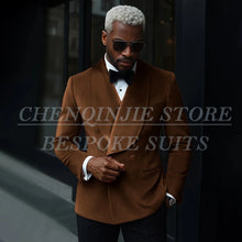 Load image into Gallery viewer, Luxury Men's Suits Velvet Double Breasted Shawl Lapel Slim Fit 2 Piece
