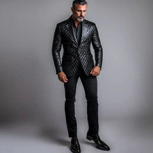 Load image into Gallery viewer, Men's PU Leather Blazer
