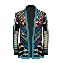 Load image into Gallery viewer, Men's Vintage Green Gold Embroidered Blazer Luxury Suit Jacket
