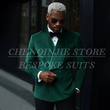 Load image into Gallery viewer, Luxury Men's Suits Velvet Double Breasted Shawl Lapel Slim Fit 2 Piece
