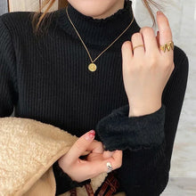 Load image into Gallery viewer, Winter Women Ruffles Mock Neck Sweater Thicken Warm

