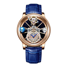 Load image into Gallery viewer, Celestial Men's Watch Transparent Case Design Men's Leather Quartz Watch Time Adjustment Waterproof
