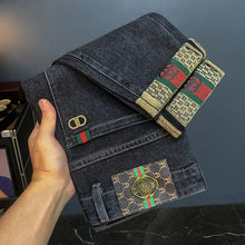 Load image into Gallery viewer, Plush Thick Jeans for Men, Slim Fit, Small Feet, High end Trend, Light Luxury, Fashion, Elastic Warm Pants
