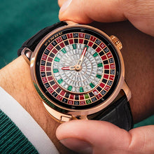Load image into Gallery viewer, J CO Style Mechanical Watches Men Push Button Turn Russian Roulette Game Sapphire Mirror Diamond Dial Men&#39;s Watch

