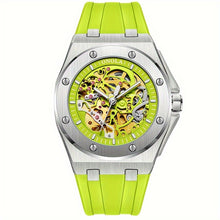 Load image into Gallery viewer, Men&#39;s Luxury Watch Mechanical Skeleton Hollow Automatic, No Battery, Hollow Automatic Mechanical Watch Tape Large Dial Male  Luminous Watch, Give Friends, Couples, Fathers, Boyfriends Gifts
