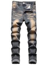 Load image into Gallery viewer, Men&#39;s Slim Fit Stretch Jeans Ripped Skinny Jeans For Men, Distressed Straight Leg Fashion Comfort Flex Waist Pants
