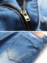 Load image into Gallery viewer, Men&#39;s Slim Fit Stretch Jeans Ripped Skinny Jeans For Men, Distressed Straight Leg Fashion Comfort Flex Waist Pants
