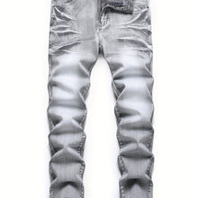 Load image into Gallery viewer, Men&#39;s Regular Fit Mid-Waist Slim Leg Stretch Denim Jeans - Soft, Comfortable,  - Machine Washable and Easy Care
