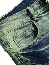 Load image into Gallery viewer, Men&#39;s Slim Fit Jeans Ripped Stretch Distressed Straight Leg Moto Biker Denim Pants
