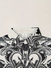 Load image into Gallery viewer, Men&#39;s Formal &amp; Casual Long Sleeve Dress Shirt - Button-Up Collar Shirt, Elegant Black/White color, Loose Fit Non-Stretch Blouse for Weddings, Business Meetings, Office, Parties - Machine Washable Formal Attire with Classic Co
