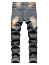 Load image into Gallery viewer, Men&#39;s Slim Fit Stretch Jeans Ripped Skinny Jeans For Men, Distressed Straight Leg Fashion Comfort Flex Waist Pants
