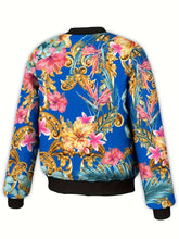 Load image into Gallery viewer, Stylish Baroque Floral Bomber Jacket
